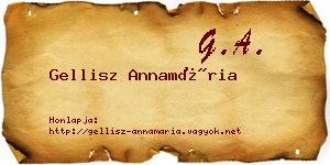 Gellisz Annamária névjegykártya
